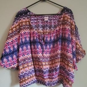 Vibrant cropped blouse
